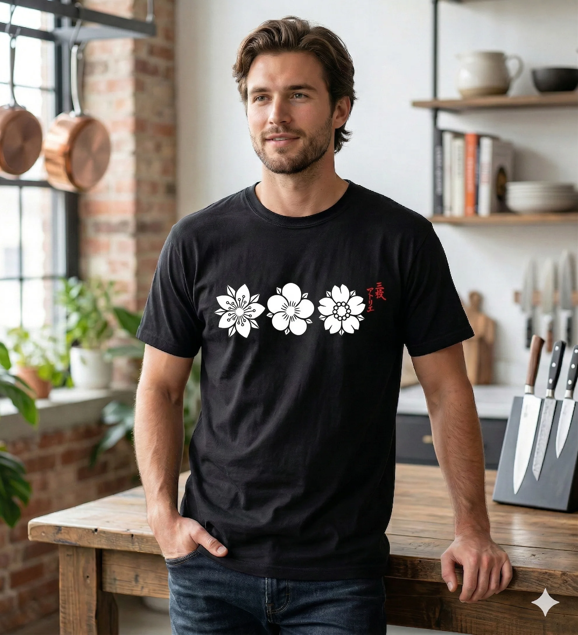 Japanese sakura blossom t-shirt by San Mai Atelier